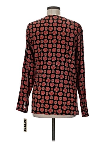 Silx Long Sleeve Silk Top (view 2)
