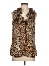 Chaus 100% Polyester Animal Print Brown Sleeveless Blouse Size 10 - photo 1