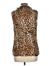 Chaus 100% Polyester Animal Print Brown Sleeveless Blouse Size 10 - photo 2