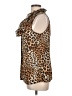 Chaus 100% Polyester Animal Print Brown Sleeveless Blouse Size 10 - photo 5