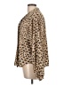 Love 21 100% Polyester Animal Print Tan Long Sleeve Blouse Size L - photo 5