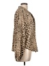 Love 21 100% Polyester Animal Print Tan Long Sleeve Blouse Size L - photo 4