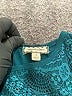 Eyeshadow Teal Sleeveless Blouse Size S - photo 7