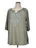 J.Jill Gray 3/4 Sleeve Blouse Size 1X (estimated) - photo 1