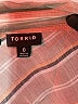 Torrid Stripes Tan 3/4 Sleeve Button-Down Shirt Size Lg Plus (0) - photo 7