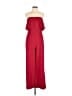 Crystal Sky Solid Red Jumpsuit Size L - photo 1