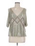 Karen Millen Metallic Silver 3/4 Sleeve Top Size UK 12 / US 8 - photo 1