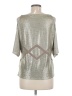 Karen Millen Metallic Silver 3/4 Sleeve Top Size UK 12 / US 8 - photo 2