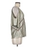 Karen Millen Metallic Silver 3/4 Sleeve Top Size UK 12 / US 8 - photo 4