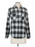 BeachLunchLounge Plaid Gray Long Sleeve Button-Down Shirt Size XS - photo 1