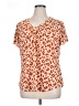 Lularoe Animal Print Orange Short Sleeve Blouse Size XL - photo 1