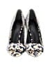 Tory Burch Houndstooth Silver Blue Heels Size 7 1/2 - photo 2
