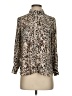 Investments 100% Polyester Animal Print Tan Long Sleeve Blouse Size S (petite) - photo 1