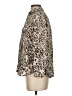 Investments 100% Polyester Animal Print Tan Long Sleeve Blouse Size S (petite) - photo 5