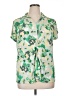 Liz Claiborne Tropical Green Short Sleeve Blouse Size 0X - photo 1