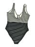 Old Navy Stripes Black One Piece Swimsuit Size XL - photo 2