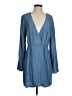 Guess Solid Blue Casual Dress Size S - photo 1