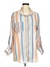 Unbranded Stripes Orange 3/4 Sleeve Blouse Size M - photo 1