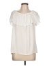 Ivanka Trump 100% Polyester Ivory Short Sleeve Blouse Size L - photo 1