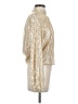 Shein Metallic Gold Long Sleeve Blouse Size 4 - photo 4