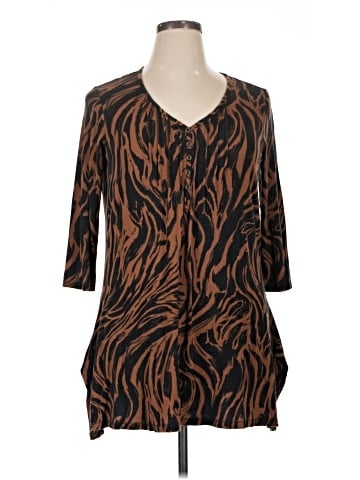 Evans 3/4 Sleeve Blouse (view 1)