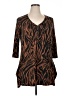 Evans Brown 3/4 Sleeve Blouse Size 14 - photo 1