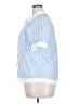 Unbranded 100% Polyester Stripes Blue Short Sleeve Blouse Size XXL - photo 5
