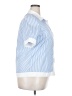 Unbranded 100% Polyester Stripes Blue Short Sleeve Blouse Size XXL - photo 4