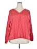 Old Navy Polka Dots Red Long Sleeve Blouse Size XXL - photo 1
