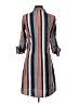Assorted Brands 100% Polyester Stripes Gray Casual Dress Size S - photo 2