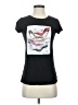 Emme Jordan Graphic Black Short Sleeve Top Size S - photo 1
