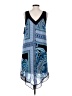 AB Studio 100% Polyester Paisley Blue Casual Dress Size S - photo 2
