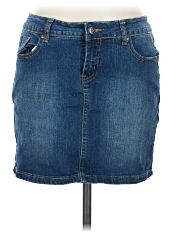 Liquid Denim Skirt (view 1)