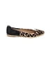 Diane von Furstenberg 100% Leather Animal Print Black Tan Flats Size 10 - photo 1