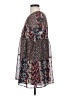 Wolven 100% Polyester Print Brown Casual Dress Size S - photo 5