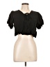 Heatherly Black Short Sleeve Blouse Size L - photo 1