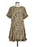 Unbranded 100% Polyester Animal Print Gold Casual Dress Size L - photo 1