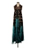Boston Proper Animal Print Teal Cocktail Dress Size S - photo 1