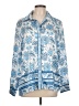 Haver + Blair 100% Polyester Paisley Blue Long Sleeve Blouse Size L - photo 1