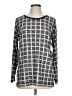 Nally & Millie Checkered-gingham Gray Pullover Sweater Size L - photo 1