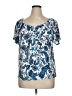 Lavish Blue Short Sleeve Blouse Size XL - photo 1