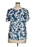 Lavish Blue Short Sleeve Blouse Size XL - photo 2