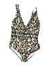 Unbranded Animal Print Brown One Piece Swimsuit Size XL - photo 1