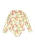 Roxy Floral Ivory Long Sleeve Onesie 12-18 MO / 18 MO - photo 2
