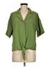Lily Star 100% Polyester Green Short Sleeve Blouse Size M - photo 1