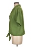 Lily Star 100% Polyester Green Short Sleeve Blouse Size M - photo 5