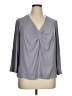 prologue 100% Polyester Gray 3/4 Sleeve Blouse Size XL - photo 1