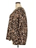 Erika Animal Print Brown Long Sleeve Blouse Size XXL - photo 5