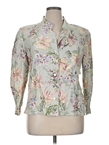 Dana B. & Karen 3/4 Sleeve Silk Top (view 1)