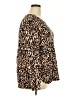 Erika Animal Print Brown Long Sleeve Blouse Size XXL - photo 4